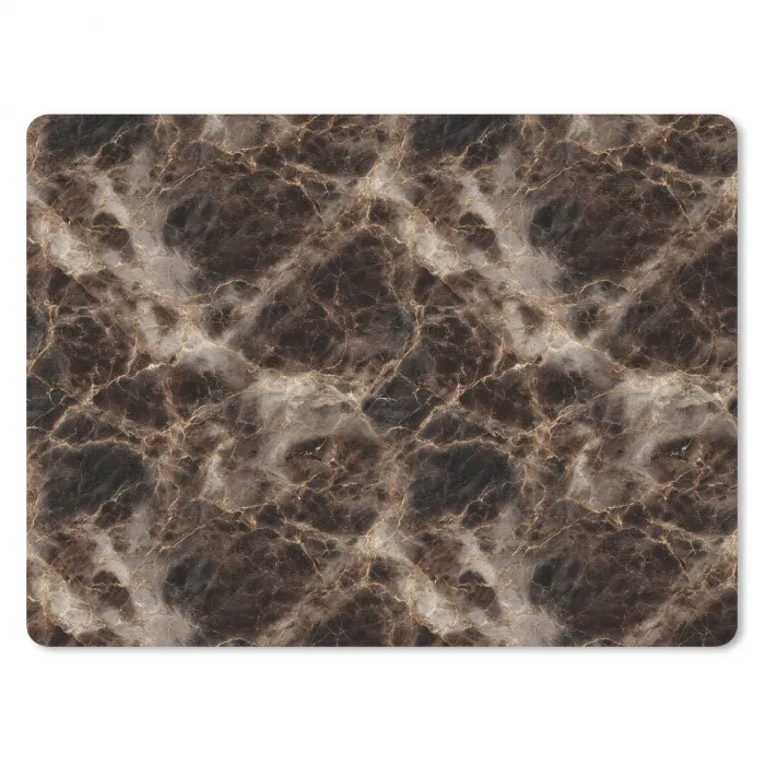 Bruin - Goud - Marmer muismat rubber klein 262 -3d