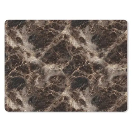 Bruin - Goud - Marmer muismat rubber klein 262 -3d