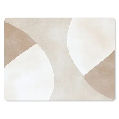 Bruin - Japandi - Abstract muismat rubber klein -3d
