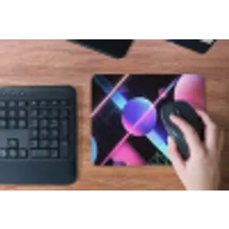 Bollen - Neon - Lijnen - Roze muismat rubber klein -toetsenbord