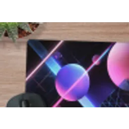 Bollen - Neon - Lijnen - Roze muismat rubber klein -closeup