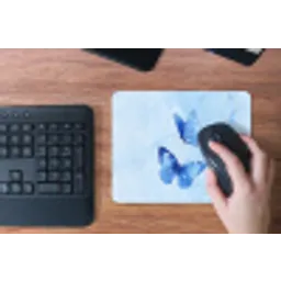 Vlinders - Sierlijk - Blauw muismat rubber klein -toetsenbord