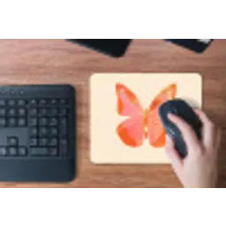 Vlinder - Minimalistisch - Roze muismat rubber klein -toetsenbord