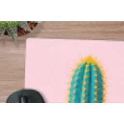Cactussen - Modern - Pastel muismat rubber klein -closeup