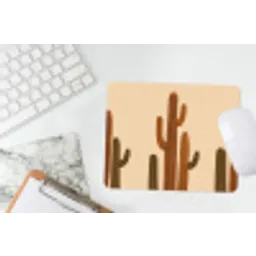 Cactus - Woestijn - Zand - Bruin muismat rubber klein -witbureau
