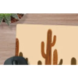Cactus - Woestijn - Zand - Bruin muismat rubber klein -closeup