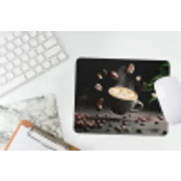Cappuccino - Kop - Bonen - Bruin muismat rubber klein -witbureau