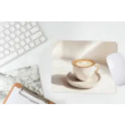 Cappuccino - Schuim - Schotel - Beige muismat rubber klein -witbureau