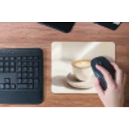 Cappuccino - Schuim - Schotel - Beige muismat rubber klein -toetsenbord
