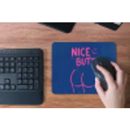 Brutaal - Grappig - Blauw muismat rubber klein -toetsenbord