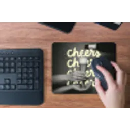 Cheers - Wijn - Zwart - Wit muismat rubber klein -toetsenbord
