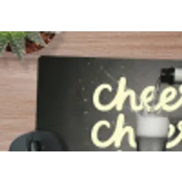 Cheers - Wijn - Zwart - Wit muismat rubber klein -closeup