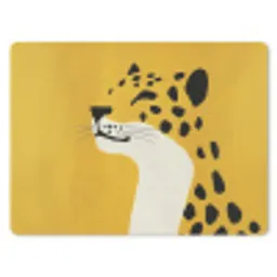 Cheetah - Illustratie - Geel muismat rubber klein -3d