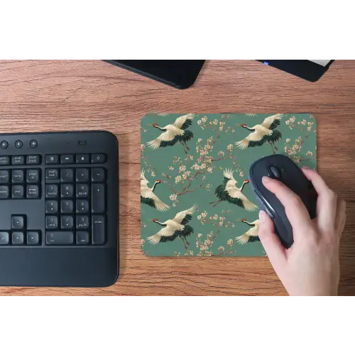 Kersenbloesem - Kraamvogels - Groen muismat rubber klein 262 -toetsenbord