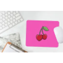 Kers - Roze - Fruit muismat rubber klein -witbureau
