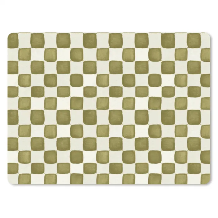 Schaak - Patroon - Groen muismat rubber klein 262 -3d