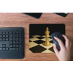 Schaakstuk - Koning - Schaakbord - Geblokt muismat rubber klein -toetsenbord
