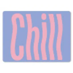 Chill - Roze - Blauw - Golvend muismat rubber klein -3d