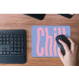 Chill - Roze - Blauw - Golvend muismat rubber klein -toetsenbord