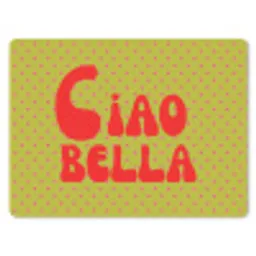 Ciao bella - Rood - Groen - Stippen muismat rubber klein -3d