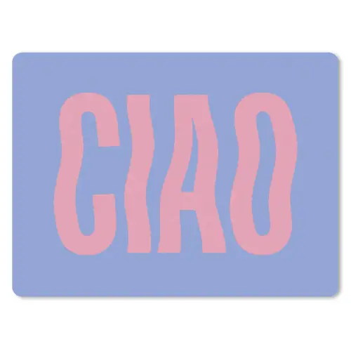 Ciao - Roze - Blauw - Golvend muismat rubber klein -3d