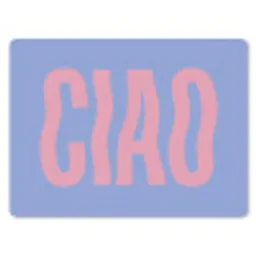 Ciao - Roze - Blauw - Golvend muismat rubber klein -3d