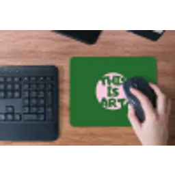 Cirkel - Roze - Tekst - Art muismat rubber klein -toetsenbord
