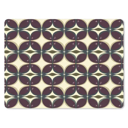 Cirkel - Retro - Kleurrijk muismat rubber klein 262 -3d