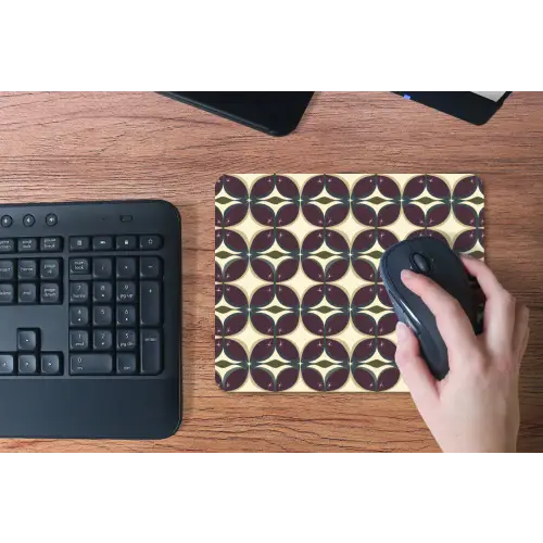 Cirkel - Retro - Kleurrijk muismat rubber klein 262 -toetsenbord