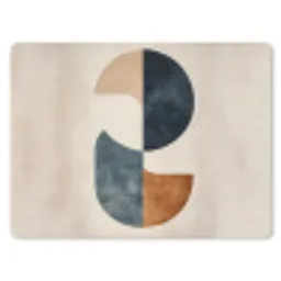 Cirkels - Abstract - Kleurrijk muismat rubber klein -3d