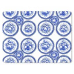 Cirkels - Bloemen - Blauw muismat rubber klein 262 -3d