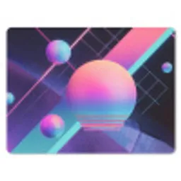 Cirkels - Vlakken - Abstract - Blauw muismat rubber klein -3d