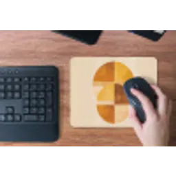 Cirkels - Geel - Minimalistisch muismat rubber klein -toetsenbord