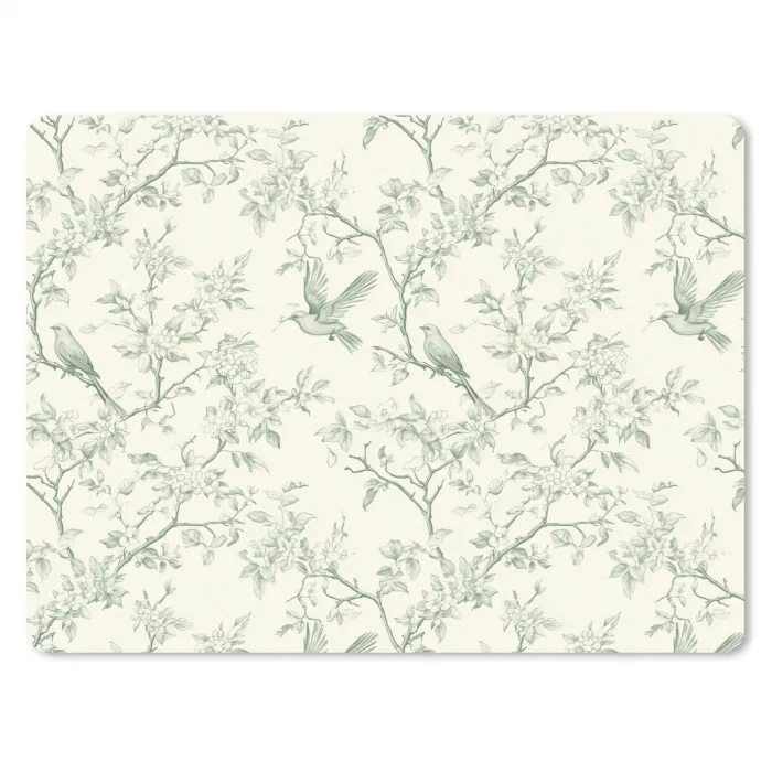 Klassiek - Vogels - Groen muismat rubber klein 262 -3d