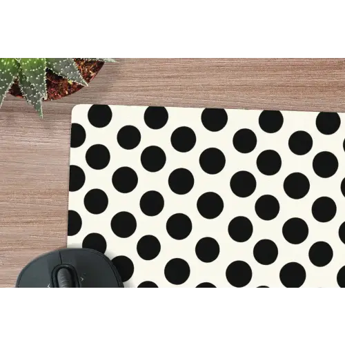 Klassiek - Stippen - Zwart muismat rubber klein 262 -closeup