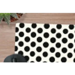 Klassiek - Stippen - Zwart muismat rubber klein 262 -closeup