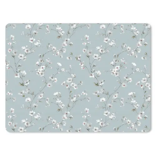 Klassiek - Bloemen - Blauw muismat rubber klein 262 -3d