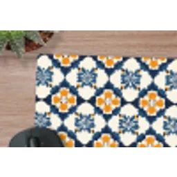 Klassiek - Geometrisch - Blauw muismat rubber klein 262 -closeup