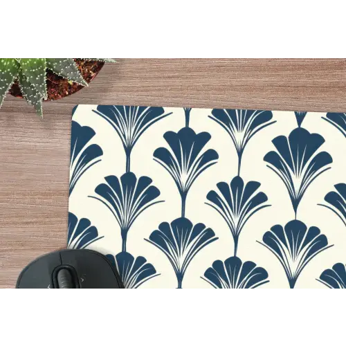 Klassiek - Motief - Blauw muismat rubber klein 262 -closeup