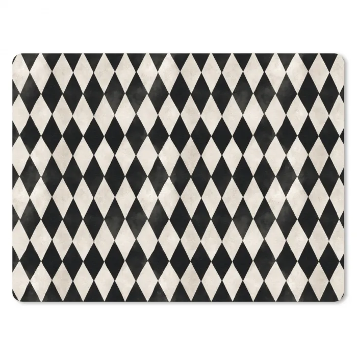 Klassiek - Patroon - Zwart muismat rubber klein 262 -3d