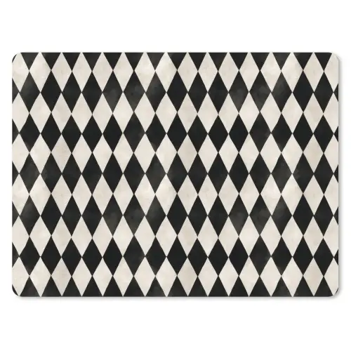 Klassiek - Patroon - Zwart muismat rubber klein 262 -3d
