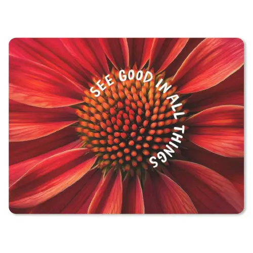 Close up - Bloem - Quote - Rood muismat rubber klein -3d
