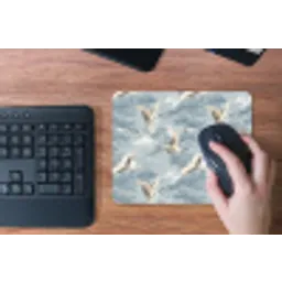 Wolken - Kraanvogels - Blauw muismat rubber klein 262 -toetsenbord