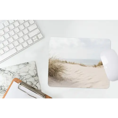 Wolken - Duinlandschap - Zand muismat rubber klein -witbureau