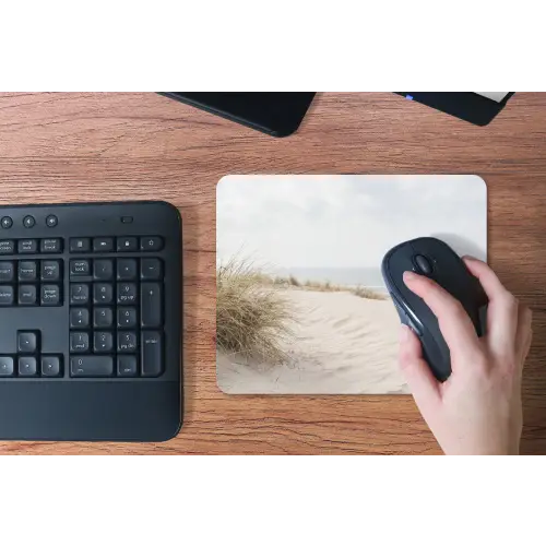 Wolken - Duinlandschap - Zand muismat rubber klein -toetsenbord