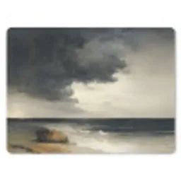 Kust - Golven - Rots - Storm muismat rubber klein -3d