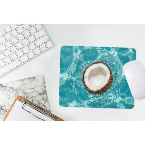 Kokosnoot - Water - Wit muismat rubber klein -witbureau