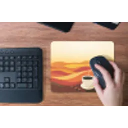 Koffie - Landschap - Oranje - Koffiebonen muismat rubber klein -toetsenbord