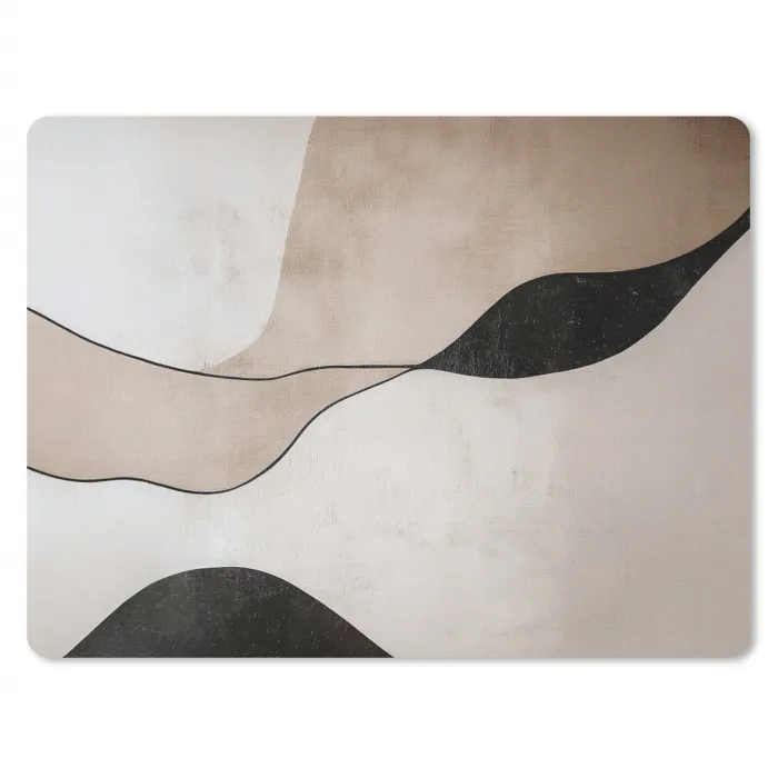 Contourlijnen - Abstracte landschap muismat rubber klein -3d