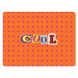 Cool - Stippen - Oranje muismat rubber klein -3d
